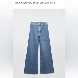 HIGH-WAISTED ZW SAILOR STRAIGHT JEANS